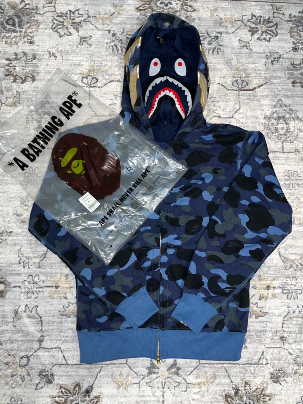 Blue Camo Bape Zip-Up Hoodie